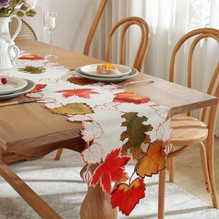 Polyester Satin Table Runner with Patchwork Floral Embroidery Craftsmanship