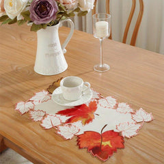 Polyester Satin Table Runner with Patchwork Floral Embroidery Craftsmanship