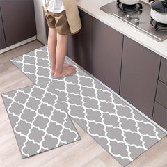 1pc Modern Checkered Kitchen Mats Washable Rug Water Absorbing Carpets