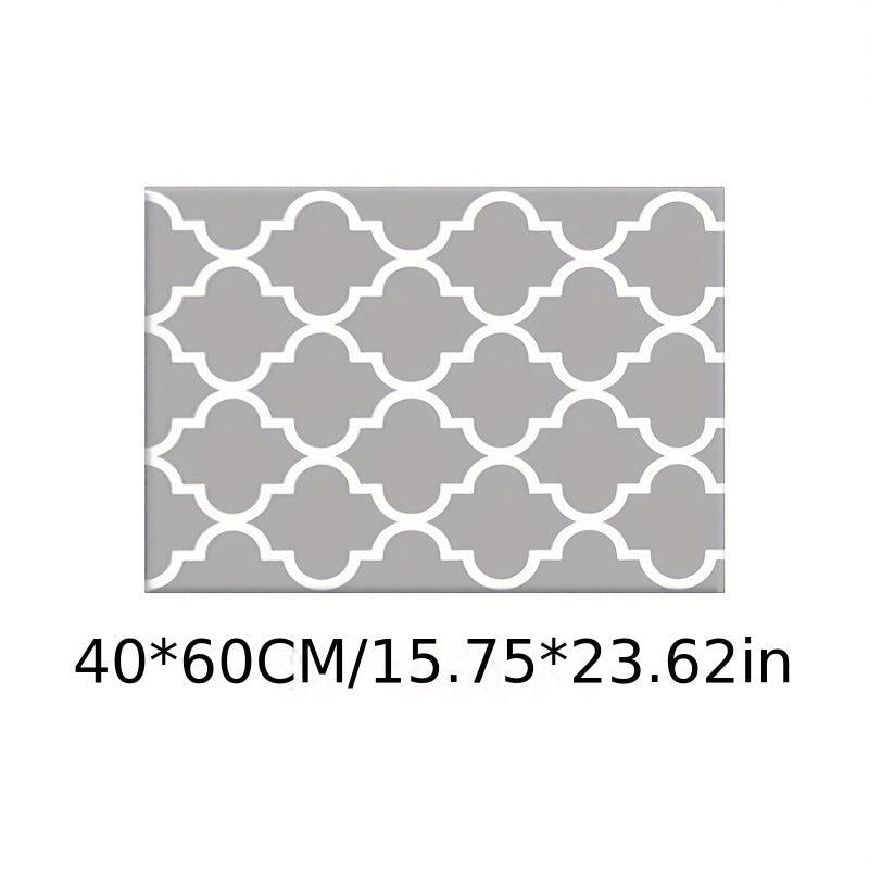 1pc Modern Checkered Kitchen Mats Washable Rug Water Absorbing Carpets