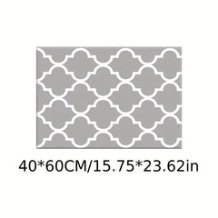 1pc Modern Checkered Kitchen Mats Washable Rug Water Absorbing Carpets