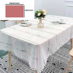 Striped Transparent Tablecloth Rectangular Tablecover Pad Home Kitchen Decor