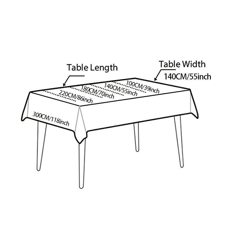 Striped Transparent Tablecloth Rectangular Tablecover Pad Home Kitchen Decor