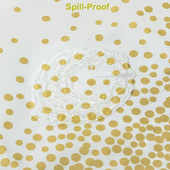 Rectangular Polka Dots Tablecloth Waterproof Washable Table Cover