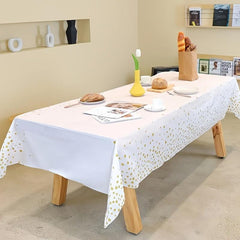 Rectangular Polka Dots Tablecloth Waterproof Washable Table Cover