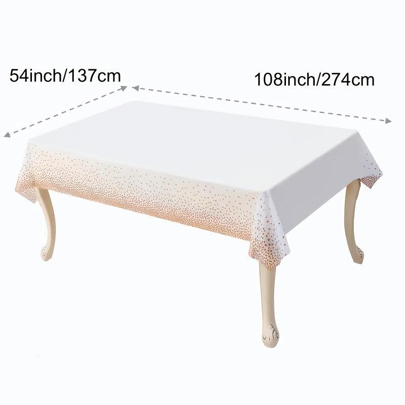 Rectangular Polka Dots Tablecloth Waterproof Washable Table Cover