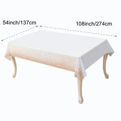 Rectangular Polka Dots Tablecloth Waterproof Washable Table Cover