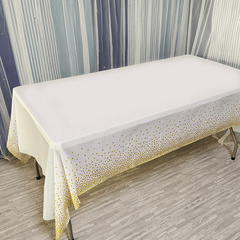Rectangular Polka Dots Tablecloth Waterproof Washable Table Cover