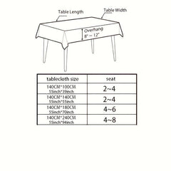 1pc Beige Crochet Hollow Tablecloth Boho Waterproof Washable Table Cover