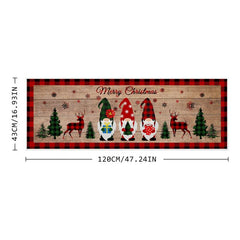 Christmas Gnome Snowman Kitchen Mat Soft Waterproof Non Slip Kitchen Rug