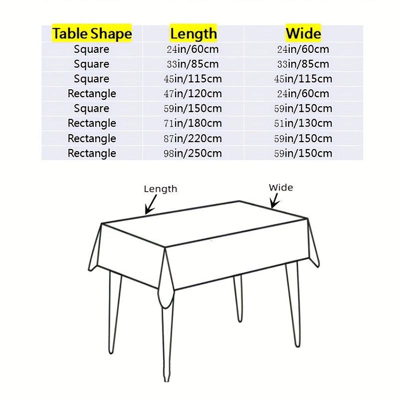 Polyester Rectangle Tablecloth Golden Embroidered Flower Tablecover