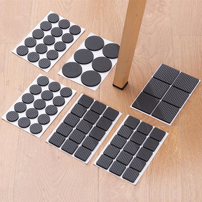 84 Pcs Furniture Pads Non Slip Self Adhesive Rubber Chair Feet Anti Scratches