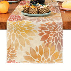 Bohemia Plant Table Runner Digital Printing Kitchen Dining Decoration