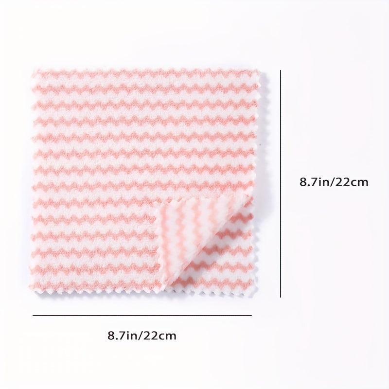 10pcs Microfiber Dish Cloths Thickened Coral Velvet Cationic Double Sided Towels