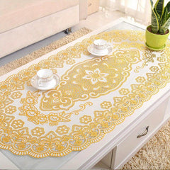 1pc Plastic Place Mats Bronzing Tablecloth PVC Anti Scalding Coffee Table Mat