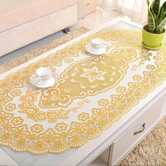 1pc Plastic Place Mats Bronzing Tablecloth PVC Anti Scalding Coffee Table Mat