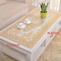 1pc Plastic Place Mats Bronzing Tablecloth PVC Anti Scalding Coffee Table Mat