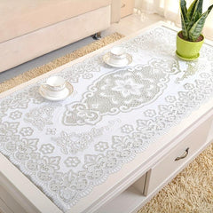 1pc Plastic Place Mats Bronzing Tablecloth PVC Anti Scalding Coffee Table Mat