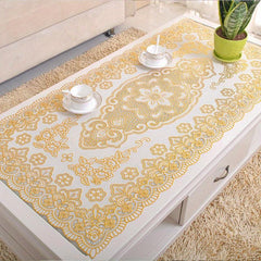1pc Plastic Place Mats Bronzing Tablecloth PVC Anti Scalding Coffee Table Mat