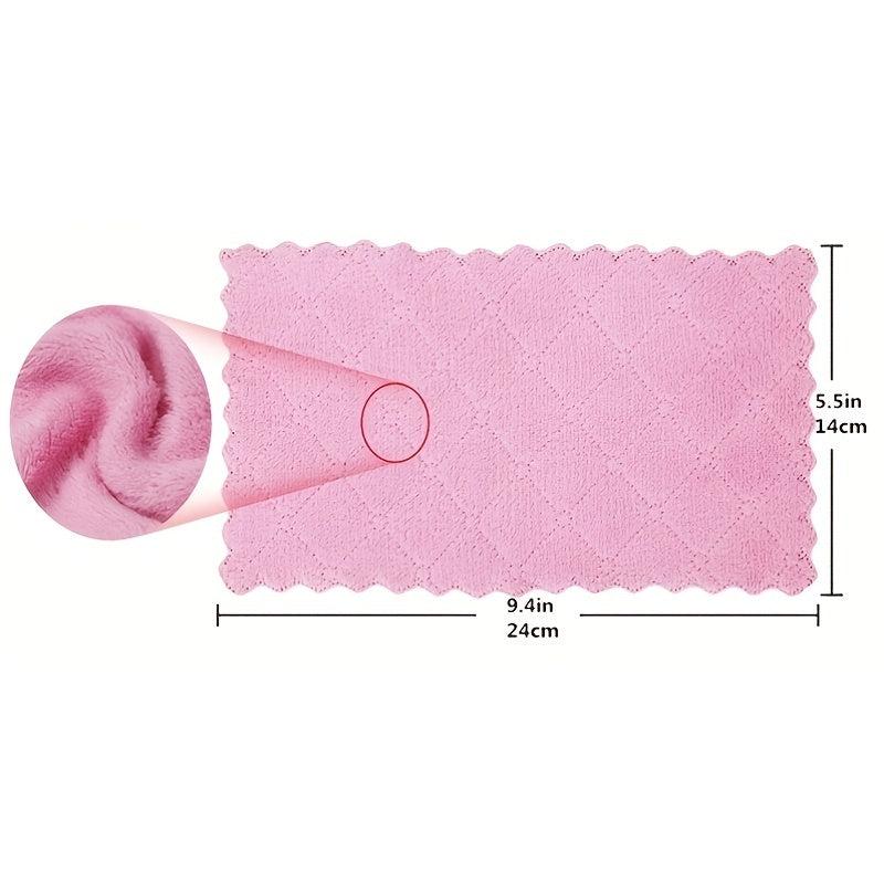 10pcs Coral Velvet Dish Towels Absorbent Nonstick Fast Drying Double Sided