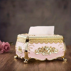 Classic Tissue Box Napkin Extraction Box Living Room Desktop Draw Box