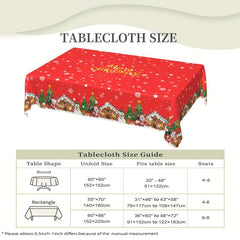 Christmas Tablecloth: Edge Embossing Process Print Table Cover