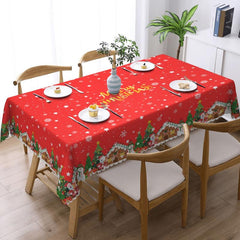 Christmas Tablecloth: Edge Embossing Process Print Table Cover