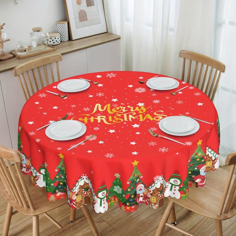 Christmas Tablecloth: Edge Embossing Process Print Table Cover