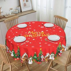 Christmas Tablecloth: Edge Embossing Process Print Table Cover