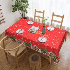 Christmas Tablecloth: Edge Embossing Process Print Table Cover