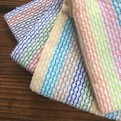 4pcs Cotton Dish Rag Striped Kitchen Tea Towel Absorbent Dish Cloth