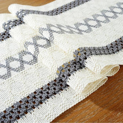 Rustic Linen Patchwork Table Runner for Home Decor and Parties