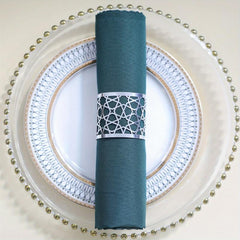 10pcs Golden Hollow Napkin Rings Sun Flower Octagonal Star Napkin Ring