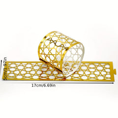 10pcs Golden Hollow Napkin Rings Sun Flower Octagonal Star Napkin Ring