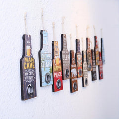 Beer Bottle Shaped Wooden Bottle Opener For Man Cave