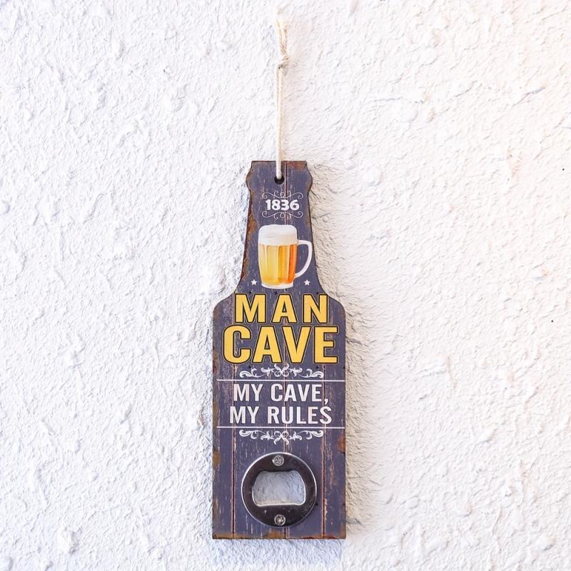 Beer Bottle Shaped Wooden Bottle Opener For Man Cave