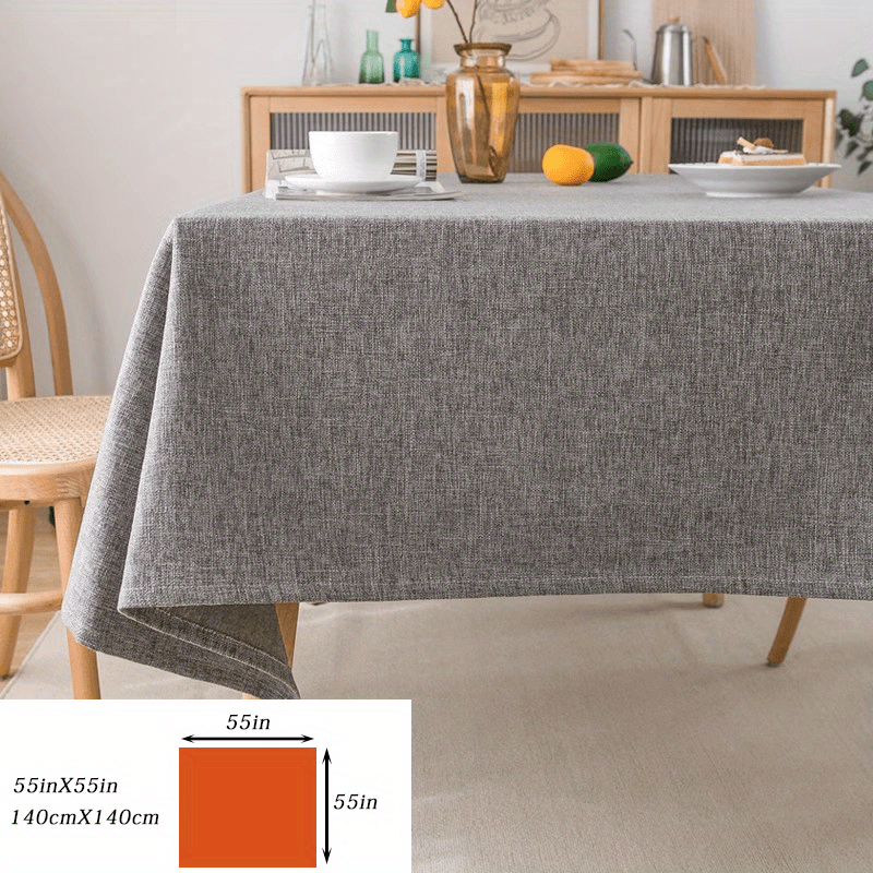Polyester Grey Tablecloth Solid Fabric Table Cloth