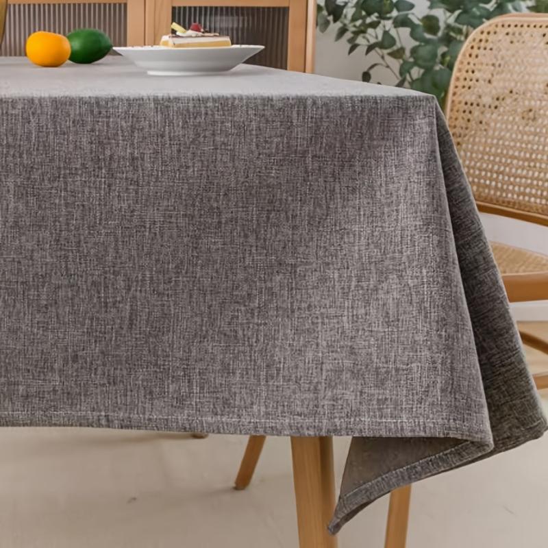 Polyester Grey Tablecloth Solid Fabric Table Cloth