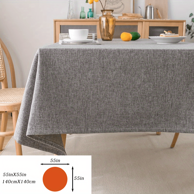 Polyester Grey Tablecloth Solid Fabric Table Cloth