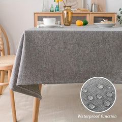 Polyester Grey Tablecloth Solid Fabric Table Cloth