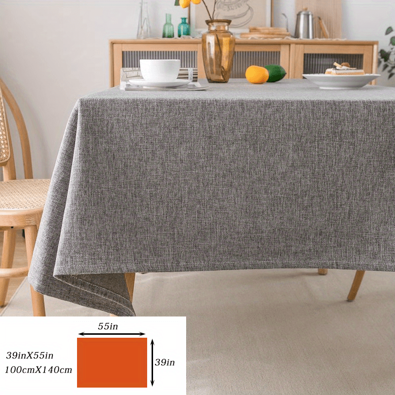 Polyester Grey Tablecloth Solid Fabric Table Cloth