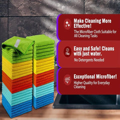 10pcs Dish Towel Absorbent Cleaning Scouring Pad Supplies