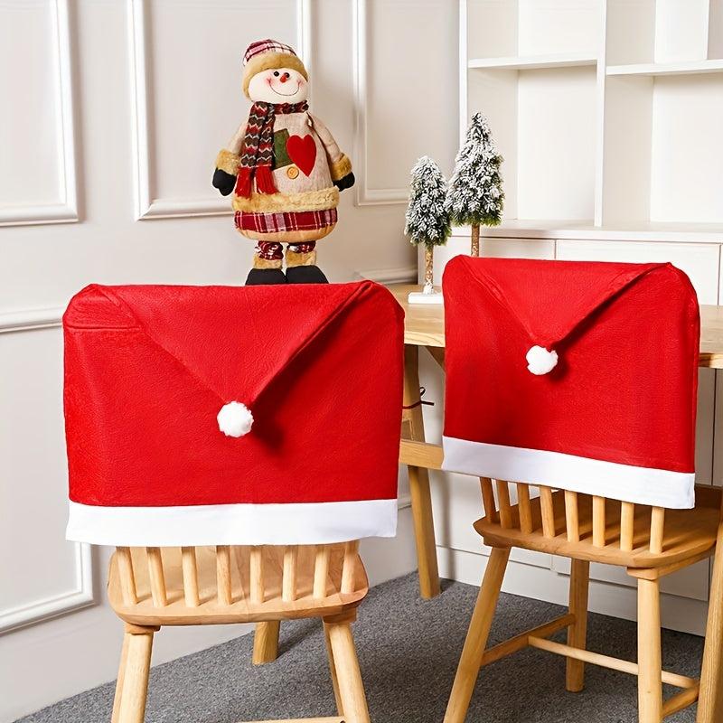 1pc Cotton Chair Cover Christmas Decorations