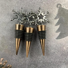 Christmas Snowflake Wine Stopper Beverage Bottle Preservation Cork