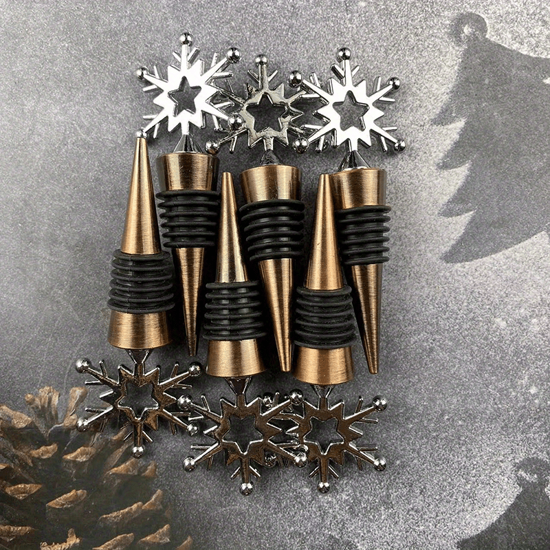 Christmas Snowflake Wine Stopper Beverage Bottle Preservation Cork