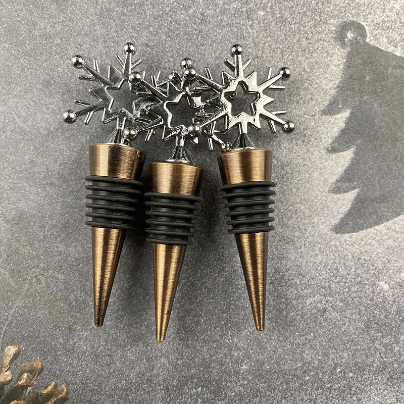 Christmas Snowflake Wine Stopper Beverage Bottle Preservation Cork
