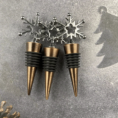 Christmas Snowflake Wine Stopper Beverage Bottle Preservation Cork