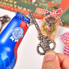 12pcs Santa Claus Skull Keys Bottle Opener Antique Copper Rustic Wedding Decor