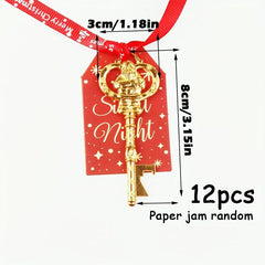 12pcs Santa Claus Skull Keys Bottle Opener Antique Copper Rustic Wedding Decor