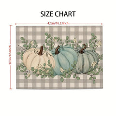4pcs Fall Theme Linen Placemats Autumn Pumpkin Table Mats